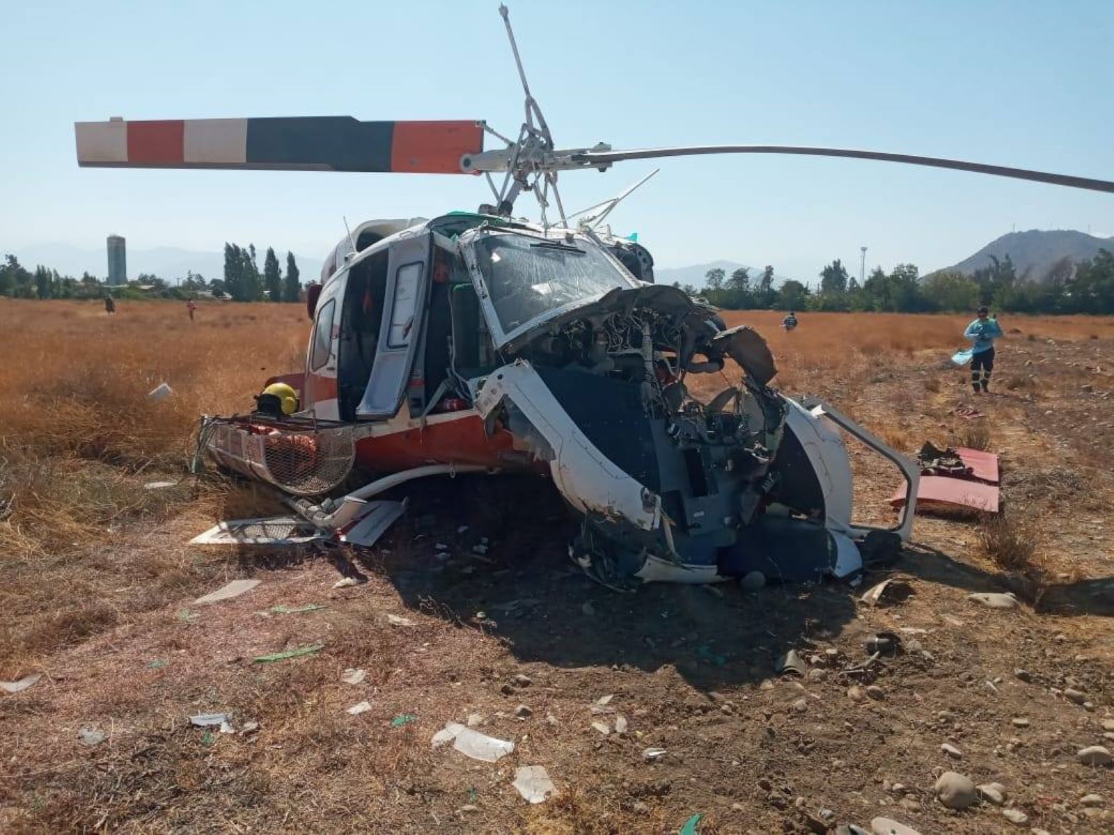 helicóptero accidentado